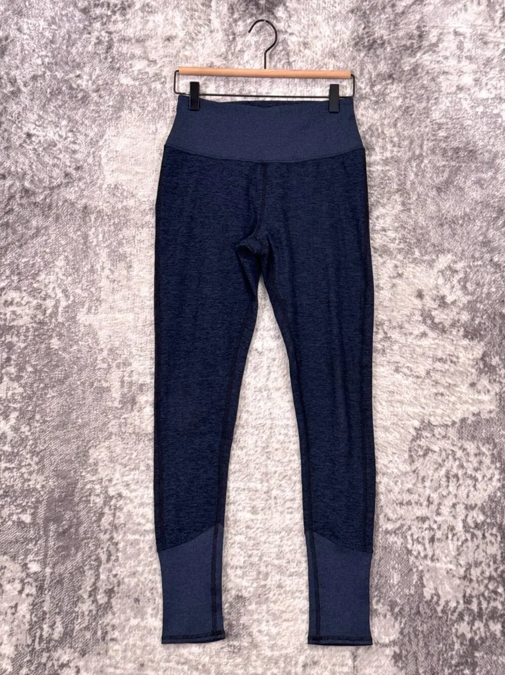 ALO Yoga Lounge Leggings Medium Womens Heather Blue Ribbed